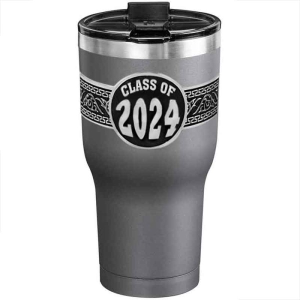 Varsity Valor Custom Tumbler, Show your pride for your class witht he Varsity Valor Custom Tumbler. This cup is crafted using a YETI cup. The Custom Silver details and band is crafted f